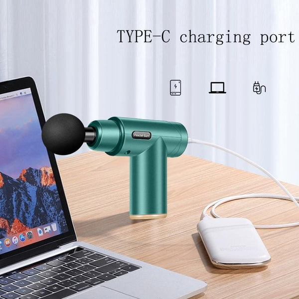 Fascia Mini Electric Muscle Portable Fitness Relaxing Massager / Gun_Silver Massagers