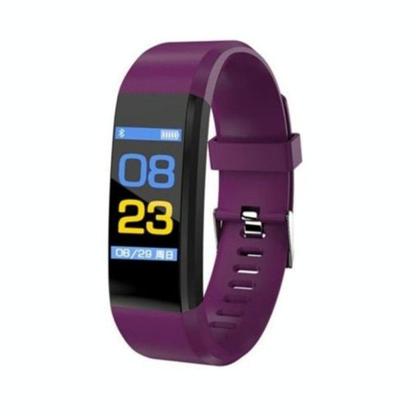 Smart Oled Fitness Tracker With Pedometer Purple Activity Trackers