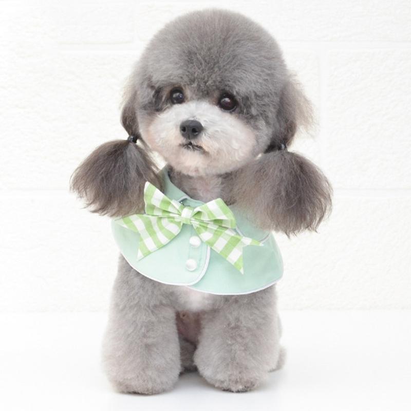 Pet Accessories Dog Small Shawl Bib Saliva Towel Triangle Scarf Size Light Green Dog Clothing & Shoes