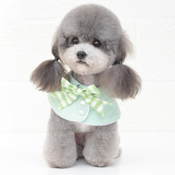 Pet Accessories Dog Small Shawl Bib Saliva Towel Triangle Scarf Size Light Green Dog Clothing & Shoes