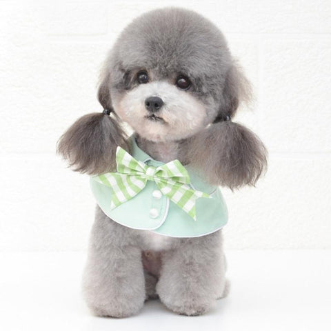Pet Accessories Dog Small Shawl Bib Saliva Towel Triangle Scarf Size Light Green Dog Clothing & Shoes