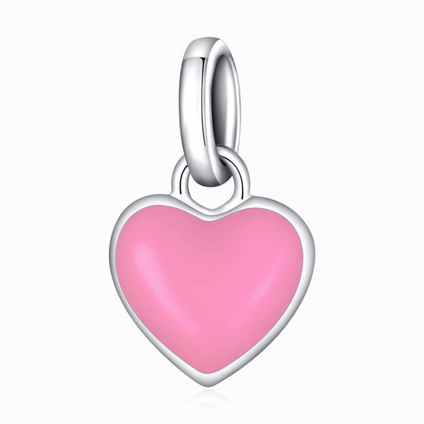 925 Sterling Silver Heart Pendant For Diy & Necklaces Purple Bracelets