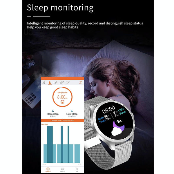 1.28 Inch Ips Colour Screen Ip67 Waterproof Smart Watch Silver Smart Watches