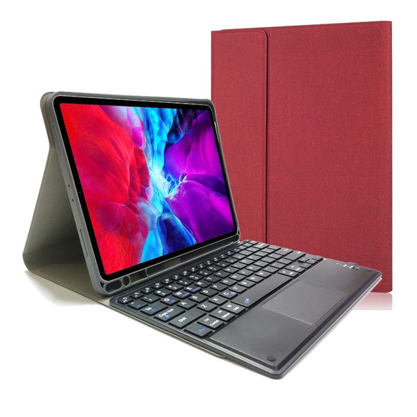 Bluetooth Keyboard Tablet Case For Ipad Pro 11 Detachable Touch Leather Holder Pen Slot Red Keyboards
