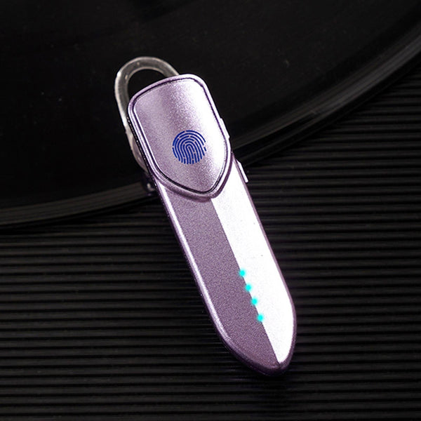 Business Style Bluetooth 5.0 Earphone With Fingerprint Touch Purple Earbuds