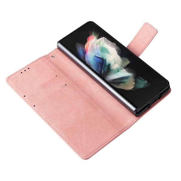 For Samsung Galaxy Z Fold4 5G Leather Flip Case With Pen Slot Black Cases Covers & Skins