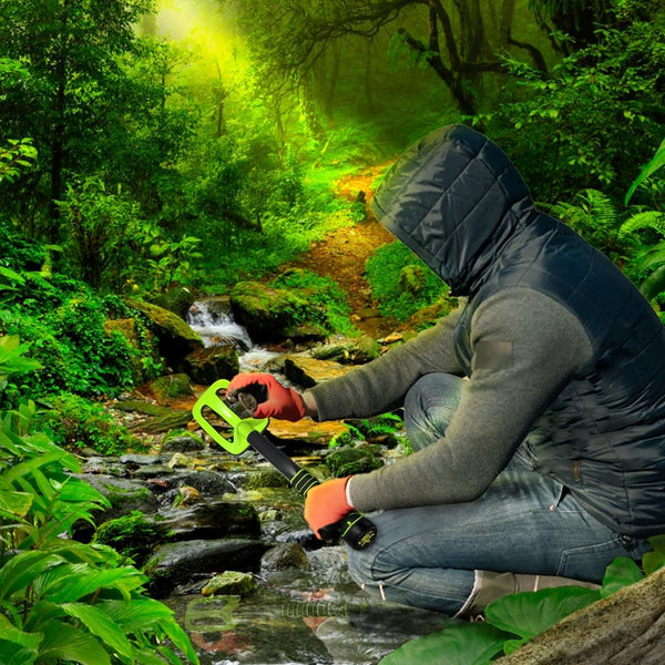 Waterproof Handheld Metal Detector For Underwater Treasure Hunt_Green Metal Detectors