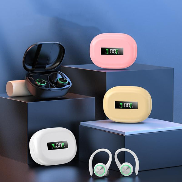 Wireless Bluetooth Earphones With Charging Bin And Digital Display Skin Colour Earbuds
