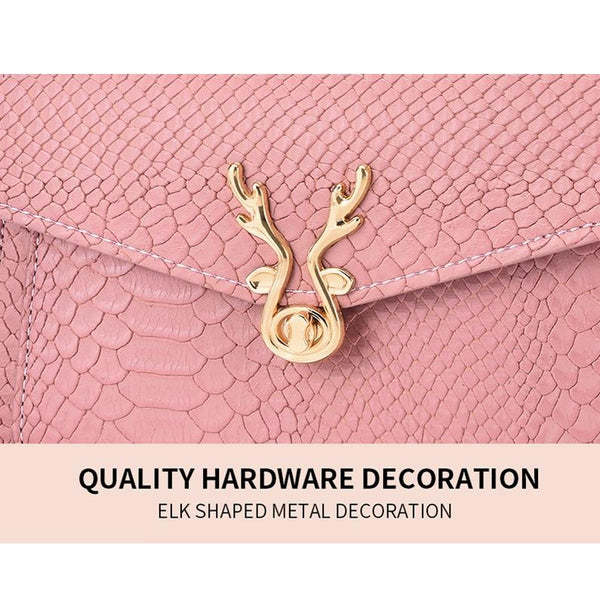 Stylish Crocodile Leather Crossbody Phone Bag Pink Women's Bags & Handbags