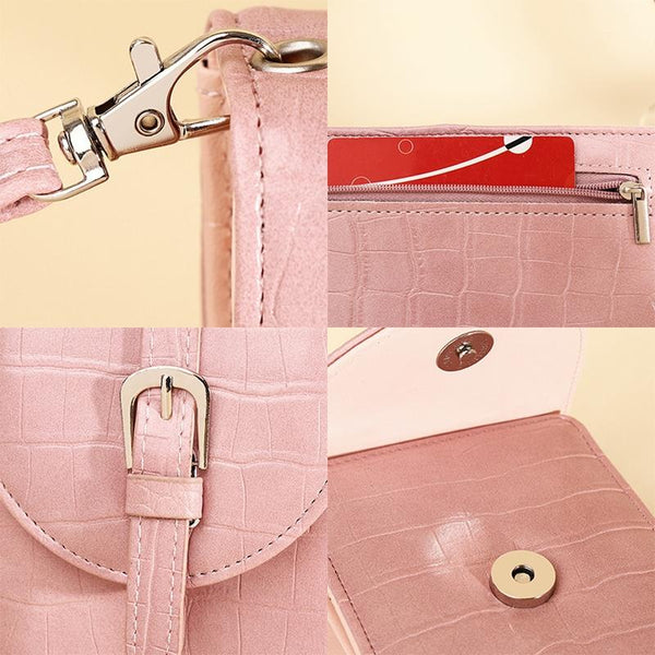Stylish Crocodile Print Shoulder Bag Pink Women's Bags & Handbags