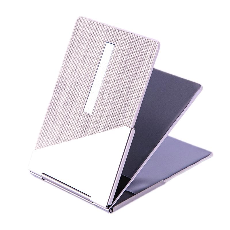 Metal Driver License Holder Fits Most Vehicles Stripe Gray Business Card Holders