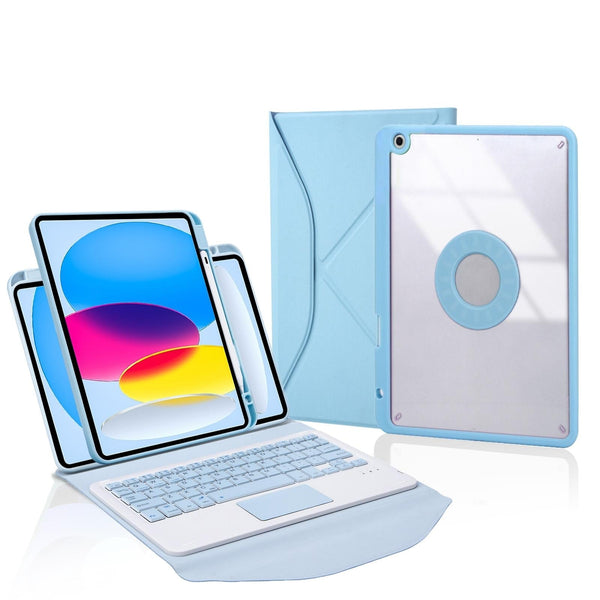 Bluetooth Keyboard Leather Tablet Case With Pen Slot And Touchpad Sky Keyboards