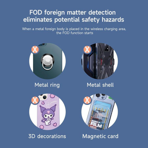 15W 3 In Transparent Magnetic Wireless Charger Blue Chargers & Cradles