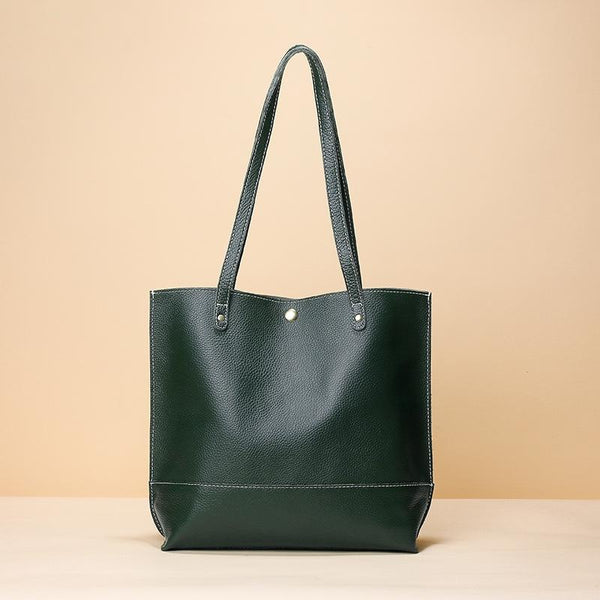 Stylish Leather Tote For Women Dark Green Women's Bags & Handbags