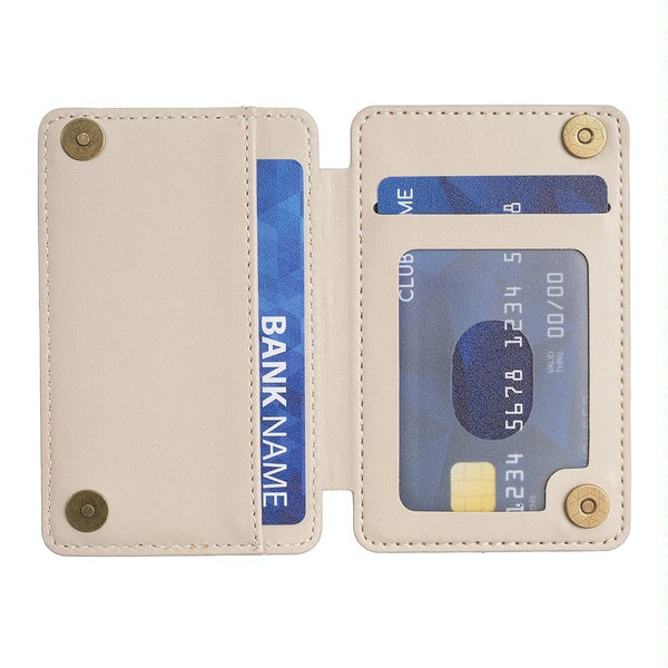 Grid Pattern Card Bag Sticker For Mobile Phones Beige Cases Covers & Skins