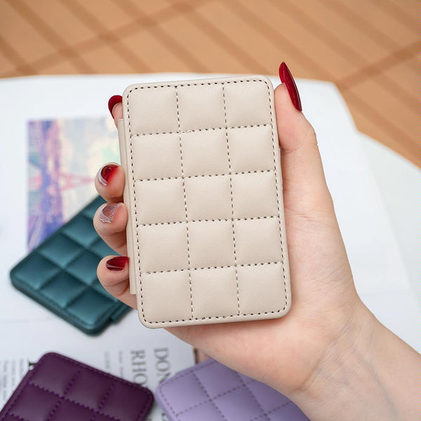 Grid Pattern Card Bag Sticker For Mobile Phones Beige Cases Covers & Skins