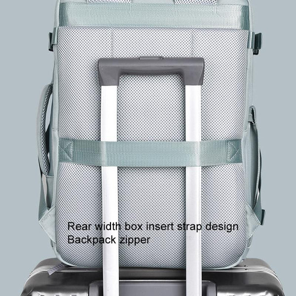 Large Capacity Simple Style Travel Backpack Beige Backpacks