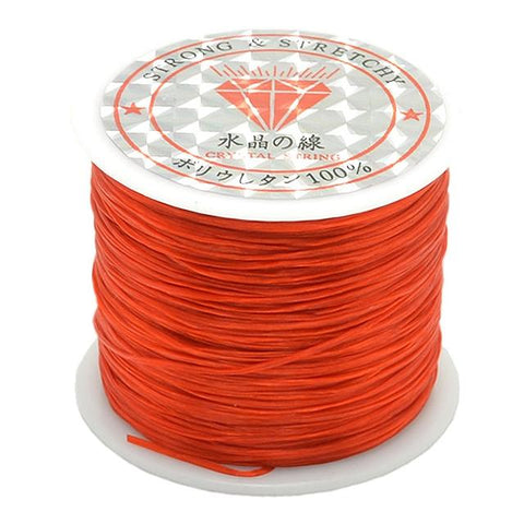 2 Pack 50M 0.5Mm Elastic Cord For Jewelry Making Red Jewellery Cord & Wire