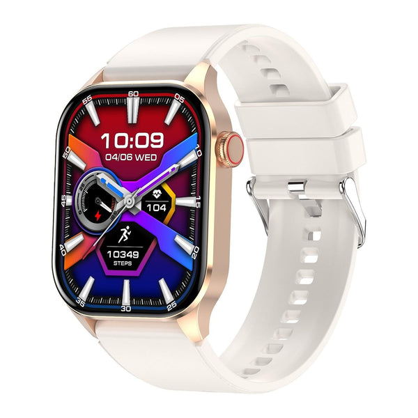 Waterproof Smart Watch With Bluetooth And Blood Oxygen Monitoring Ip68 Beige Smart Watches