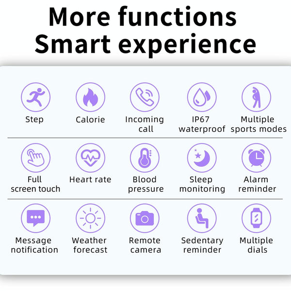 1.28 Inch Touch Screen Ip67 Waterproof Smart Watch Support Blood Pressure Monitoring Sleep Heart Rate Pink Smart Watches