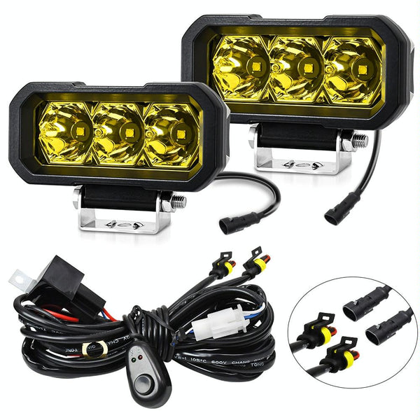 40W 9V 30V 5 Inch Waterproof Eye Headlight Floodlight Yellow Light Led Car Lights