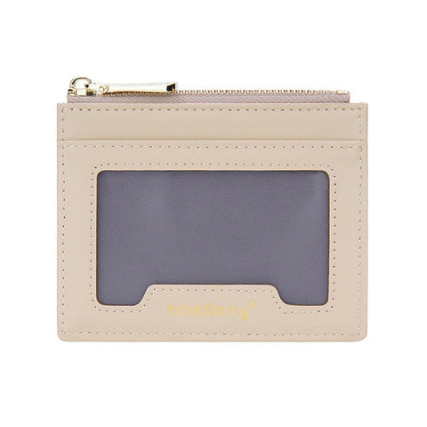 Light & Thin Card Bag Multifunctional Coin Purse Apricot Gray Wallets