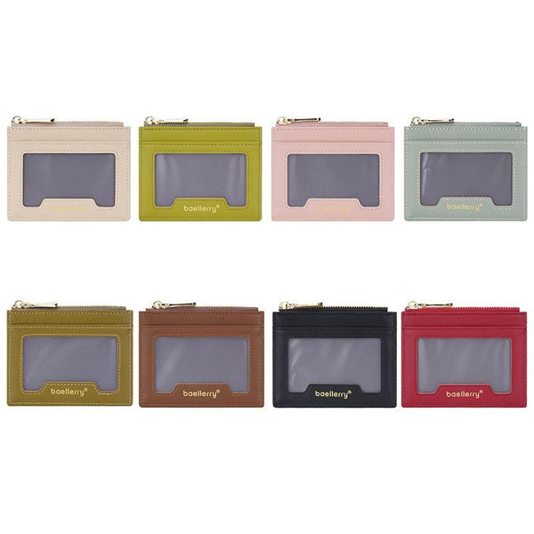Light & Thin Card Bag Multifunctional Coin Purse Apricot Gray Wallets