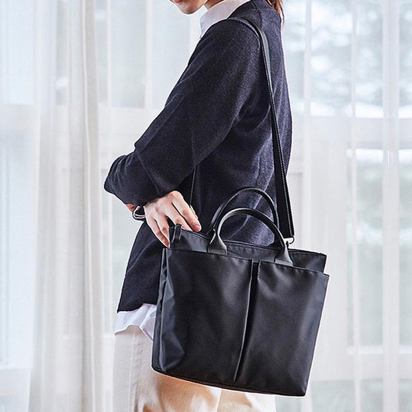 Versatile Business Briefcase Large Capacity Messenger Bag Black + Pu Power Women's Bags & Handbags