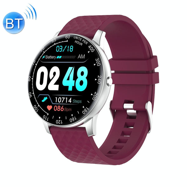 1.75 Inch Hd Round Screen Silicone Strap Smart Sports Watch Purple Smart Watches