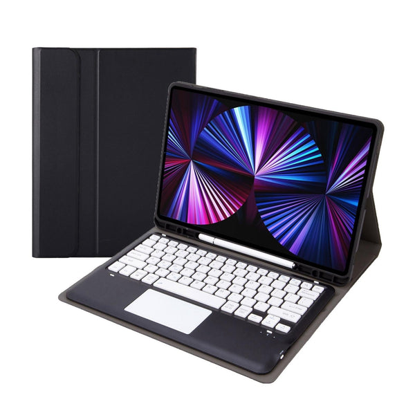 Detachable Bluetooth Keyboard Leather Case For Ipad Pro 12.9 2021 / 2020 2018 With Touch Pad Mint Green Keyboards