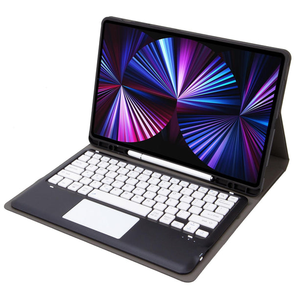 Detachable Bluetooth Keyboard Leather Case For Ipad Pro 12.9 2021 / 2020 2018 With Touch Pad Mint Green Keyboards