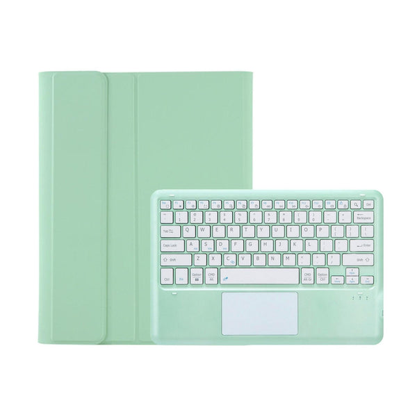 Detachable Bluetooth Keyboard Leather Case For Ipad Pro 12.9 2021 / 2020 2018 With Touch Pad Mint Green Keyboards