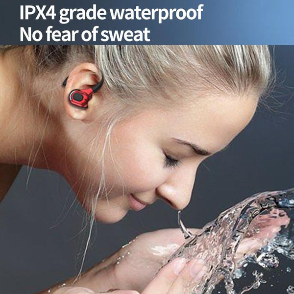 F8 Hanging Ear Stereo Wireless Bluetooth Earphone With Charging Bin Green Single Earbuds