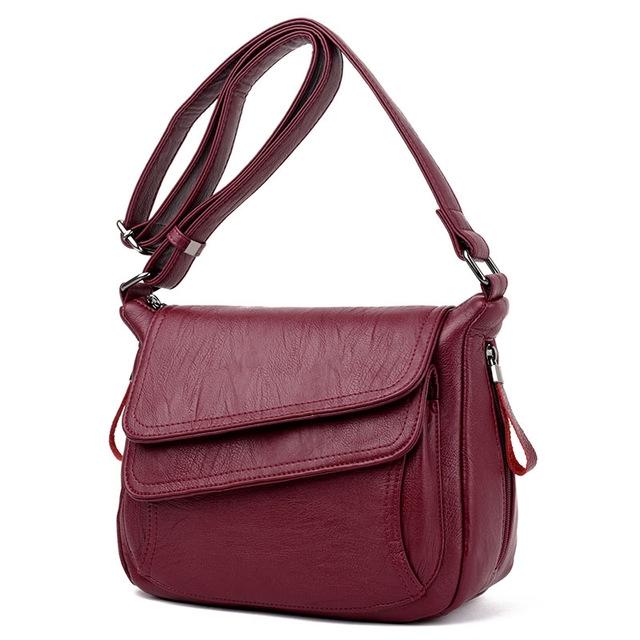 Stylish Leather Shoulder Bag For Summer Red Women's Bags & Handbags