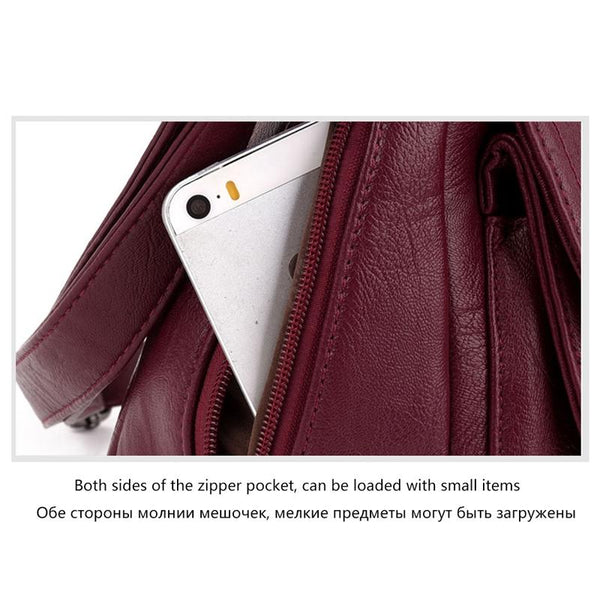 Stylish Leather Shoulder Bag For Summer Red Women's Bags & Handbags