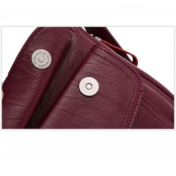 Stylish Leather Shoulder Bag For Summer Red Women's Bags & Handbags