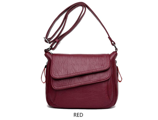 Stylish Leather Shoulder Bag For Summer Red Women's Bags & Handbags