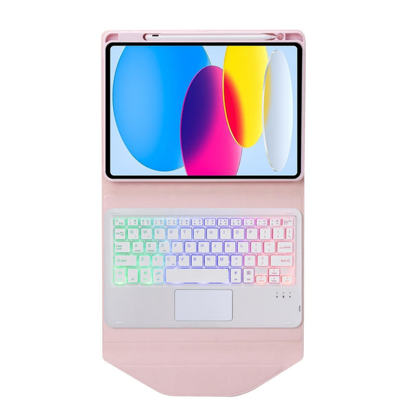 Parallel Touchpad Bluetooth Keyboard Leather Tablet Case With Pen Slot And Backlight Sky Keyboards & Keypads