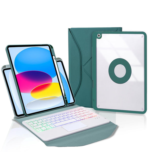 Parallel Touchpad Bluetooth Keyboard Leather Tablet Case With Pen Slot And Backlight Sky Keyboards & Keypads