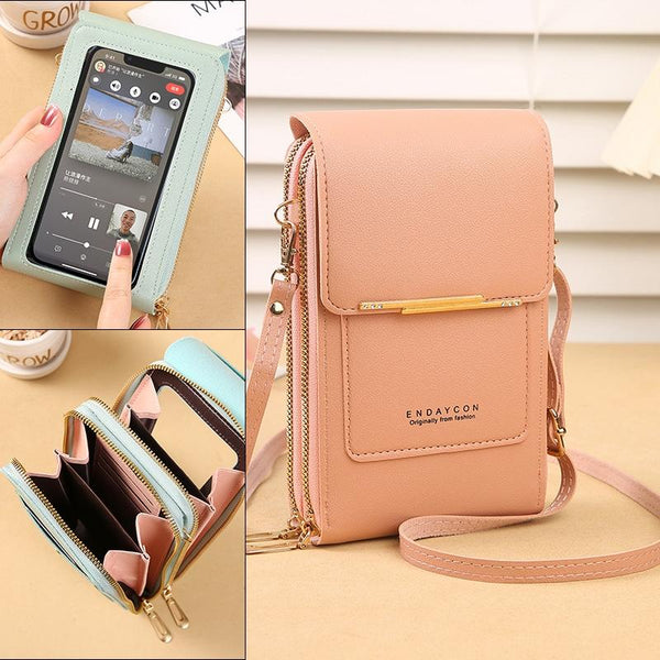 Multifunctional Touch Screen Crossbody Bag Black Bags