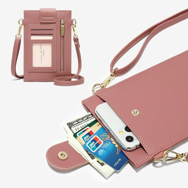 Stylish Thin Messenger Bag For Women Light Pink Women's Bags & Handbags
