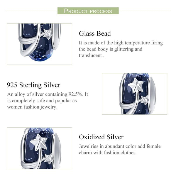 925 Sterling Silver Seasonal Glass Bead Bracelet Charms Green Charms & Pendants