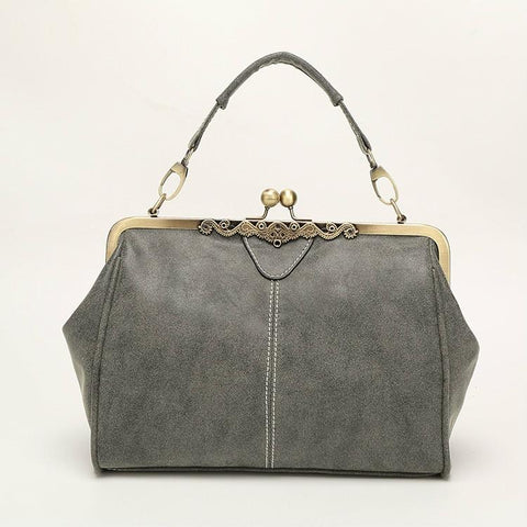Retro Shoulder Bag For Women Messenger Style Light Grey Women's Bags & Handbags