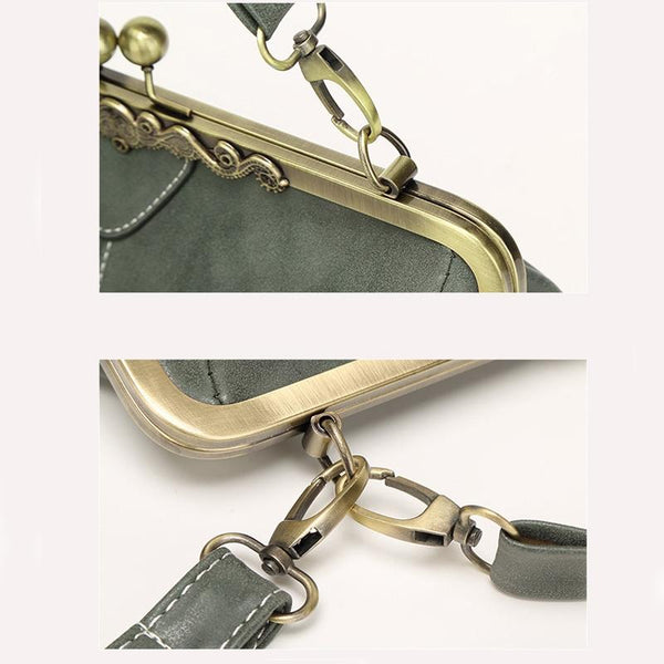 Retro Shoulder Bag For Women Messenger Style Light Grey Women's Bags & Handbags