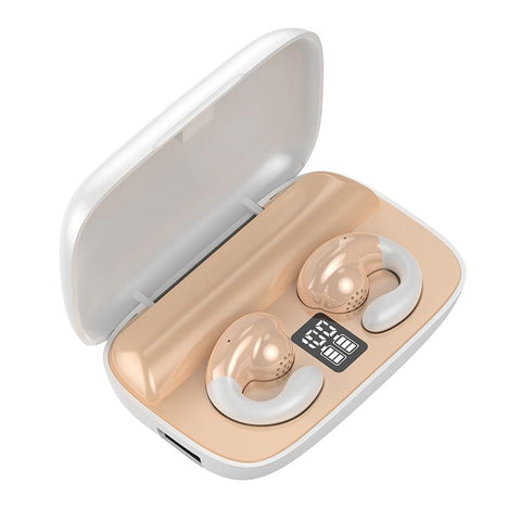 S19 Wireless Ear Clip Noise Reduction Bluetooth Bone Conduction Delay Earphones Skin Colour Earbuds