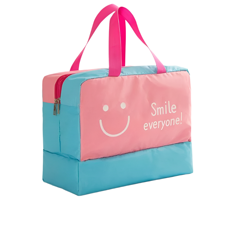 Travel Bag Waterproof Oxford Cloth Pink Smiley Face Other Luggage