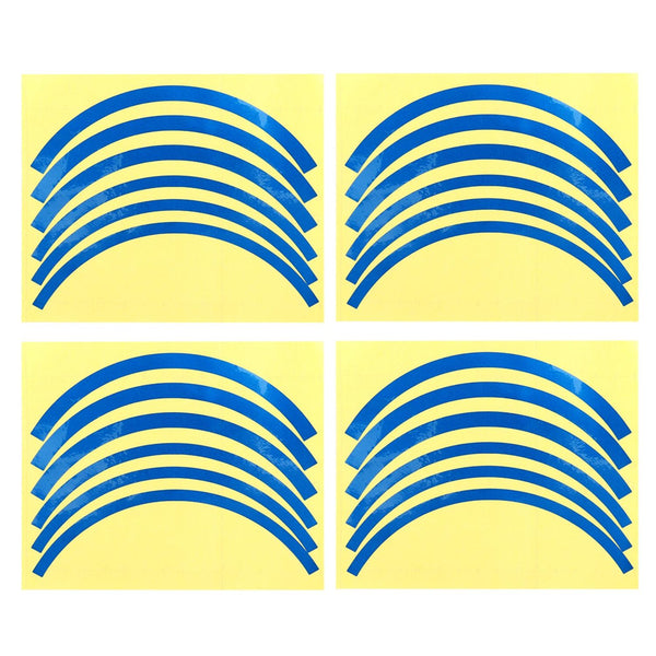 Blue Wheel Hub Sticker Set For Scooter Bike Electric Vehicle 2 Pcs Accessories Parts