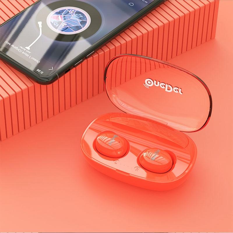 Waterproof Tws Bluetooth Earphones Hd Stereo Sound Orange Earbuds