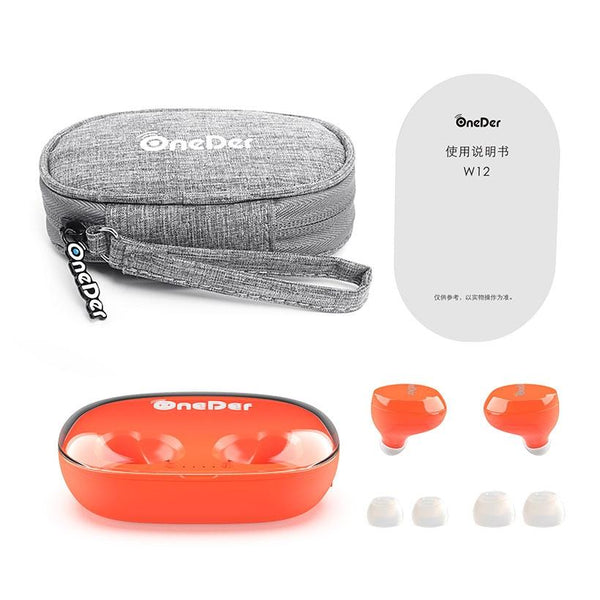 Waterproof Tws Bluetooth Earphones Hd Stereo Sound Orange Earbuds