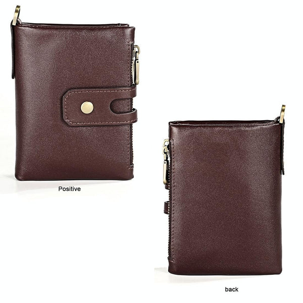 Men Rfid Leather Wallet With Card Slots Coffee Wallets